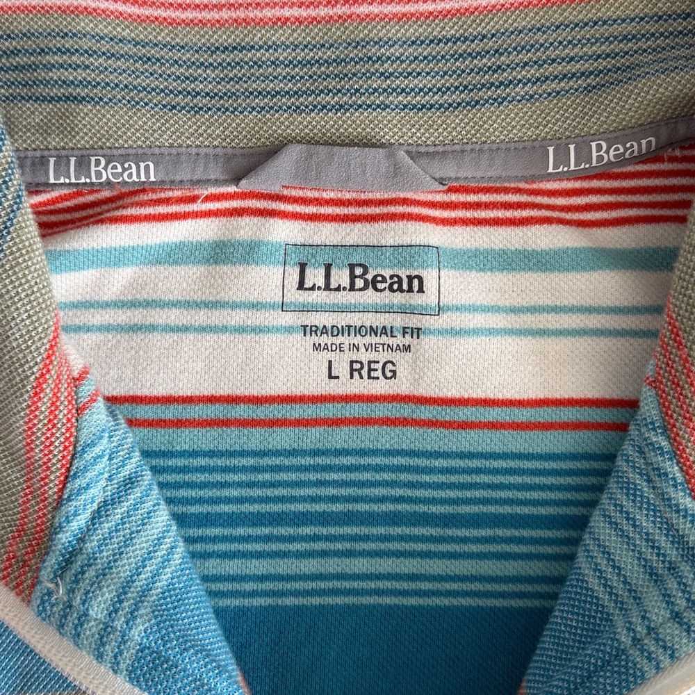 L.L. Bean Multicolor Striped Half Zip Sweater - Picture 2 of 3